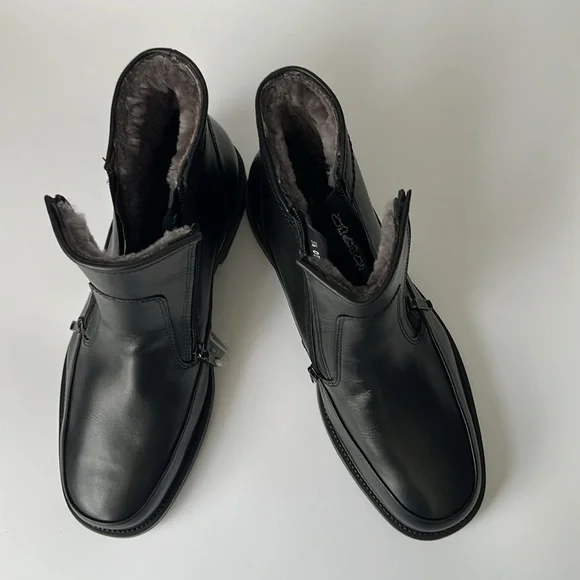 Fretz‎ Black Leather Sohle Men's Boots NWT - 9.5 - Picture 8 of 13